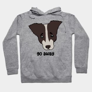 go away. sad dog Hoodie